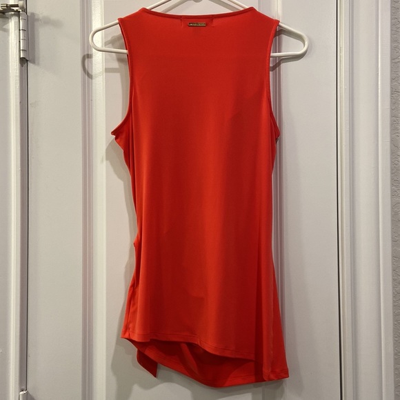 Michael Michael Kors Asymmetrical Sleeveless Blouse with Gold Buckle - Picture 8 of 9